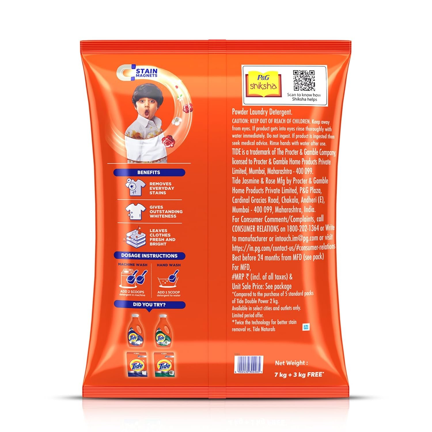 6kg+2kg Tide Plus Double Power Detergent Washing Powder Jasmine &amp; Rose 7kg + 3kg FREE - View 4