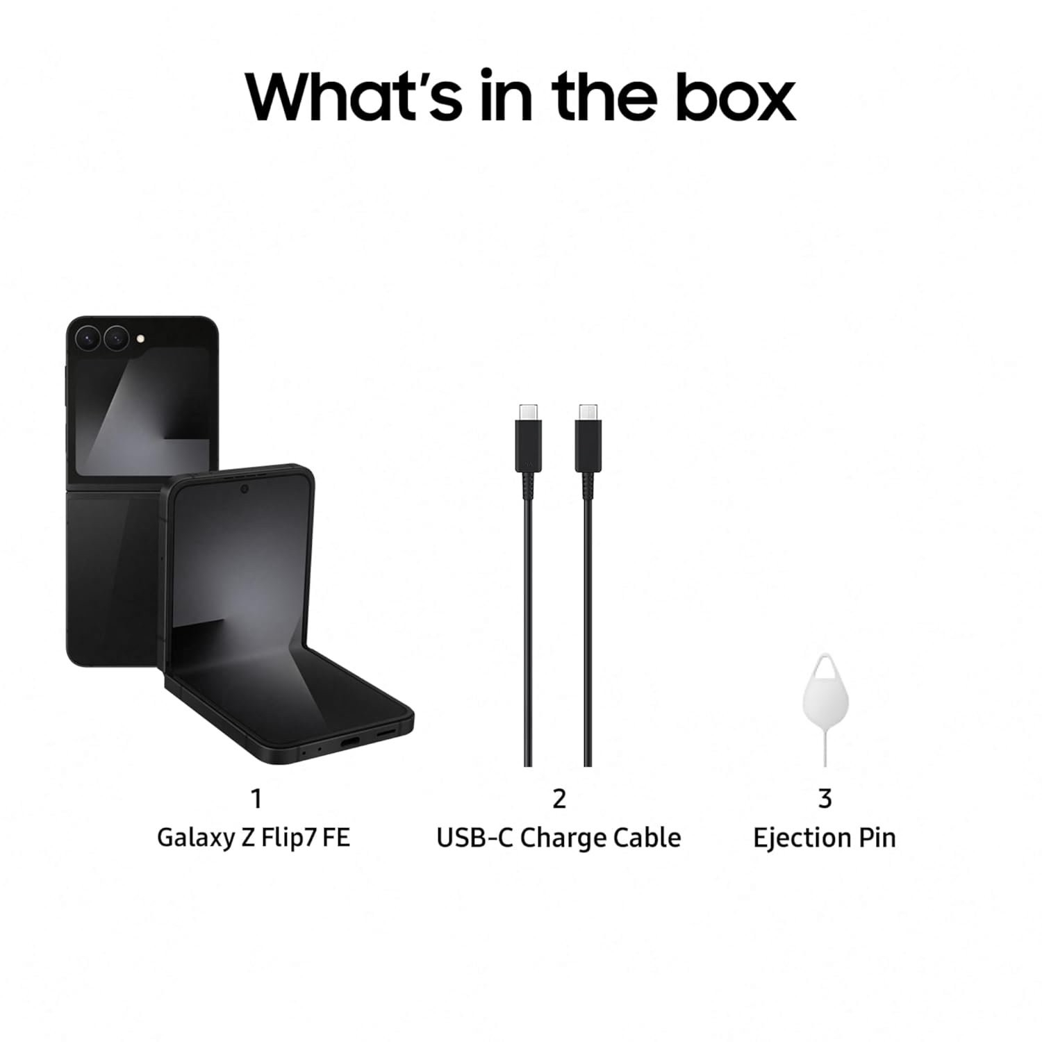 Samsung Galaxy Z Flip7 FE 5G Smartphone with Galaxy AI (Black, 8GB RAM, 128GB Storage), Ultra Sleek Compact Design, 50MP High-Resolution FlexCam, Long-Lasting 4000 mAh Battery, All-New One UI 8 - View 5